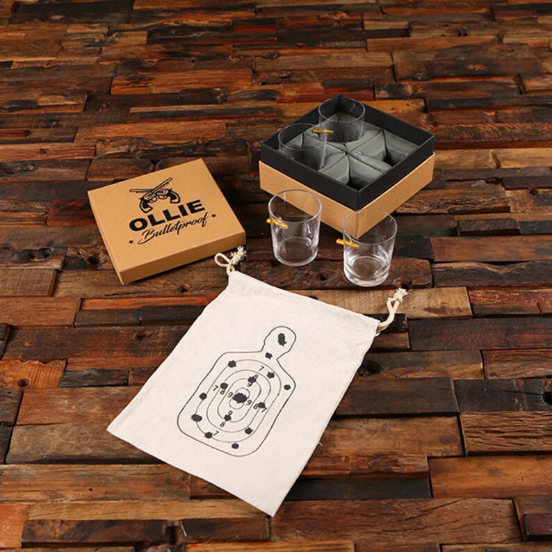 personalized bullet whiskey glass