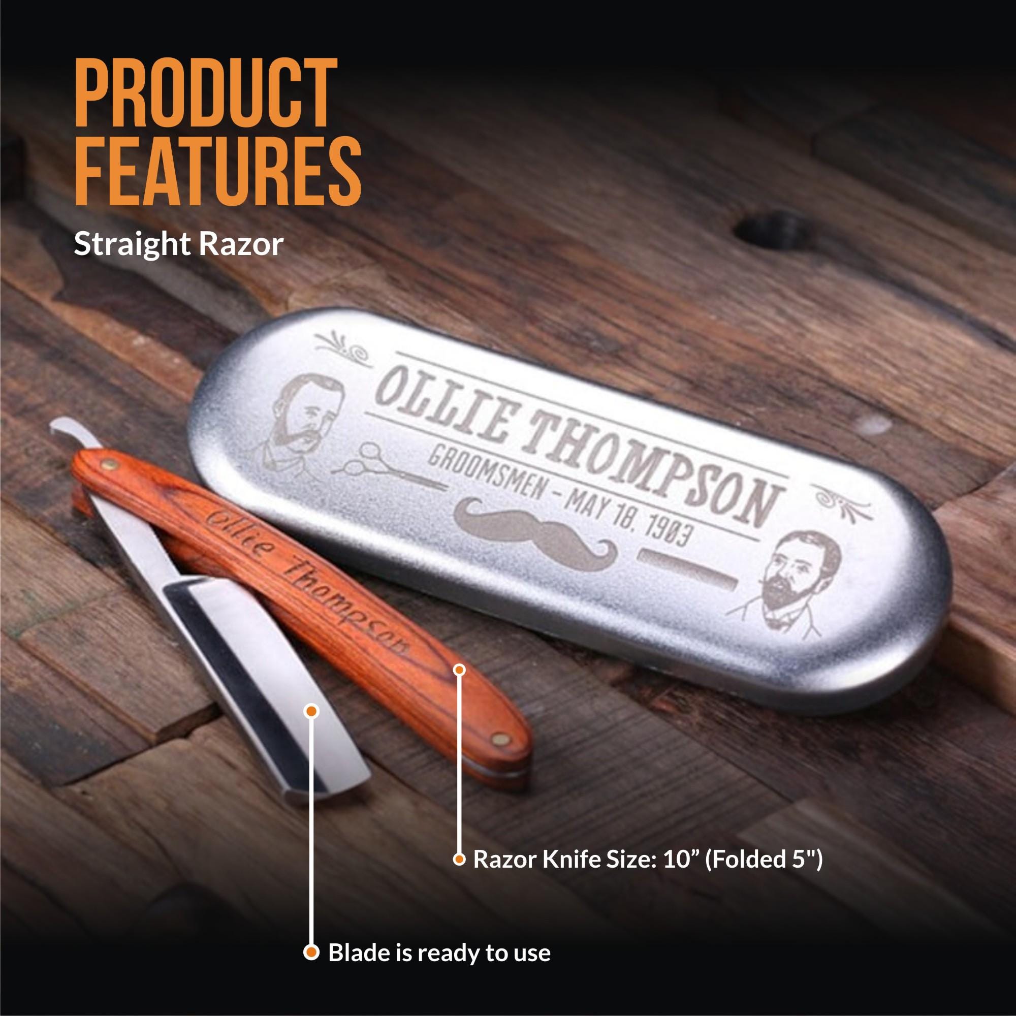 Straight Razor Blade With Tin Box - Etsy