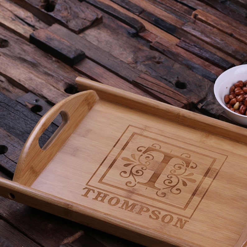 Personalized Engraved Wood Serving Tray House Party Customized Etsy