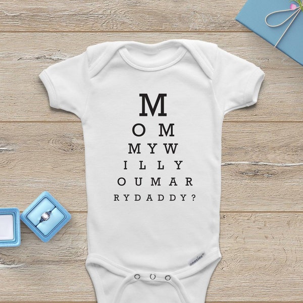 Proposal ONESIE ® Mommy Will You Marry My Daddy Onesie Will You Marry Me Shirt Proposal Ideas Proposal Props Proposal Sign Marriage Proposal