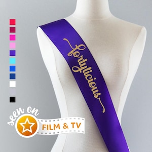 Fortylicious Sash | 40th Birthday Sash, 40th Birthday Party, 40th Birthday Gift Idea for Women, Custom Sash