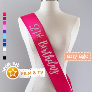 21st Birthday Sash | Birthday Party Sash Custom Party Sash Personalized Sash 21st birthday gift Finally Legal Sash 21 in Vegas Birthday Sash