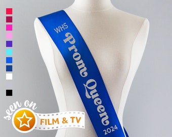 Prom Queen Sash | Custom Homecoming Sash Personalized Homecoming Queen Sash Prom King Sash Prom Court Sashes School Dance School Sash