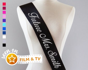 Future Mrs. Sash | Bridal Sash Wedding Sash Bride Sash Bachelorette Party Sash Custom Bachelorette Sash Personalized Sash Future Mrs Sash