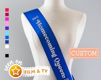 Homecoming Queen Sash | Custom Homecoming Sash Personalized Home coming Queen Sash Homecoming Court School Dance Sash School Spirit Sash
