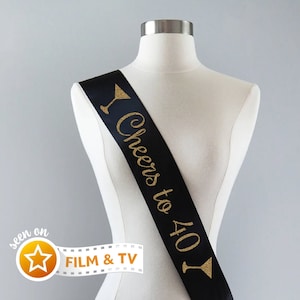 Cheers to 40 Sash | 40th Birthday Sash 40th Birthday Party 40 and Fabulous 40th Birthday Gift Idea for Women Custom Sash 40th Anniversary