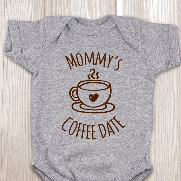 Cute Coffee ONESIES ® Brand Bodysuits Coffee Drinker Baby Colored Onsie Mommy's Coffee Date Shirt Coffee Shop Baby Outfit Latte Shirt