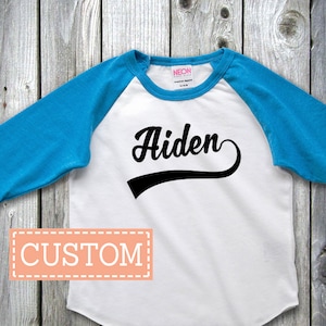Custom Name Baseball Tee Personalized Name Raglan Shirt TShirt Baseball T Personalized Shirts for Kids Custom Shirts for Kids for Family