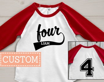 Personalized 4th Birthday Shirt, Personalized Fourth Birthday Shirt, Custom 4th Birthday Boy, 4th Birthday Outfit, 4th Birthday Gift Girl