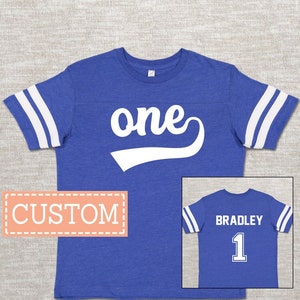 1st Birthday Shirt Boy Girl, 1st Birthday Outfit First Birthday Gift Football Jersey Shirt Sports Birthday Party Personalized Birthday Shirt