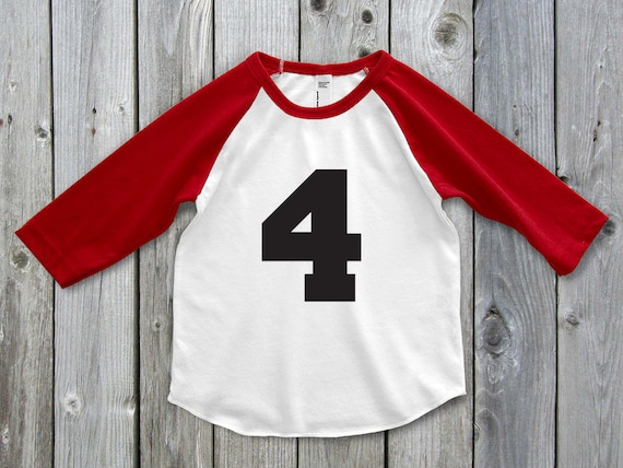 4th Birthday Shirt Raglan Shirt Fourth Birthday Outfit 4th Birthday Boy Shirt 4th Birthday Party Kids Birthday Shirt 4th Birthday Gift