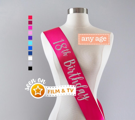18th Birthday Sash | 18th Birthday Party Cheers to 18 Years 18th Birthday Gifts Idea for Women Custom Personalized Sash 18 and Fabulous Sash