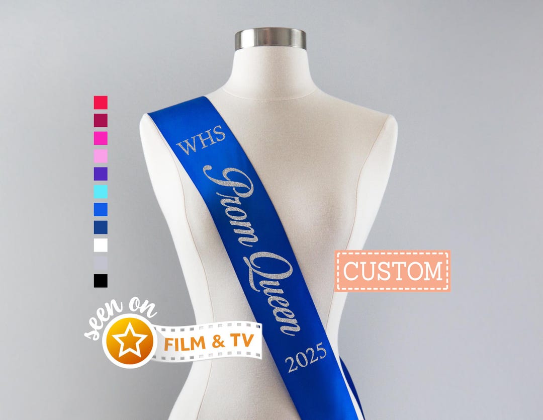 Prom Queen Sash | Custom Homecoming Sash Personalized  display picture 3