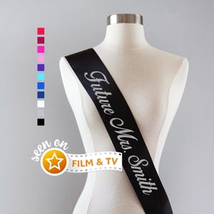 Future Mrs. Sash | Bridal Sash Wedding Sash Bride Sash Bachelorette Party Sash Custom Bachelorette Sash Personalized Sash Future Mrs Sash
