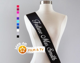 Future Mrs. Sash | Bridal Sash Wedding Sash Bride Sash Bachelorette Party Sash Custom Bachelorette Sash Personalized Sash Future Mrs Sash