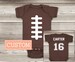 Football ONESIES ® Brand Baby Bodysuit Personalized with Name and Number on the Back Personalized Football Shirts Custom Football Jersey