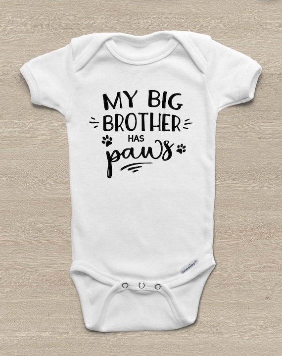 my big brother has paws onesie