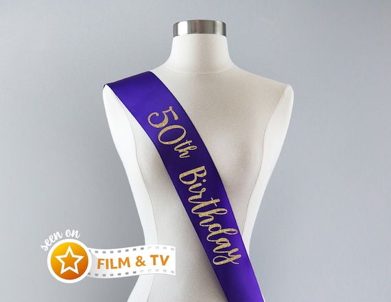 50th Birthday Sash | 50th Birthday Party Decorations 50th Birthday Gift for Women Custom Sash Personalized Sash 50 & Fabulous Birthday Sash