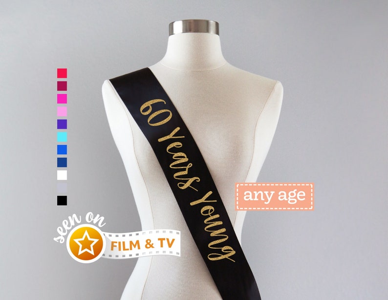 60th birthday party sash custom.