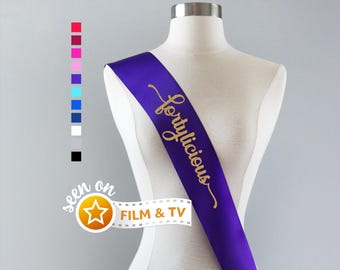 Fortylicious Sash | 40th Birthday Sash, 40th Birthday Party, 40th Birthday Gift Idea for Women, Custom Sash