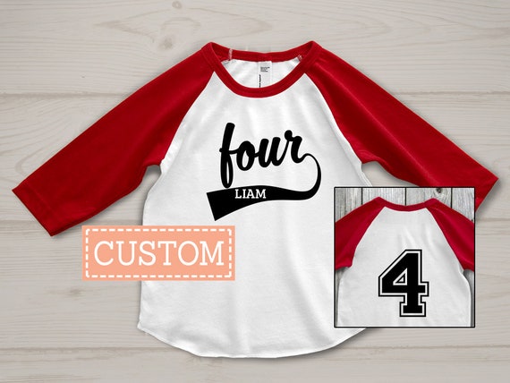 Personalized 4th Birthday Shirt, Personalized Fourth Birthday Shirt, Custom 4th Birthday Boy, 4th Birthday Outfit, 4th Birthday Gift Girl