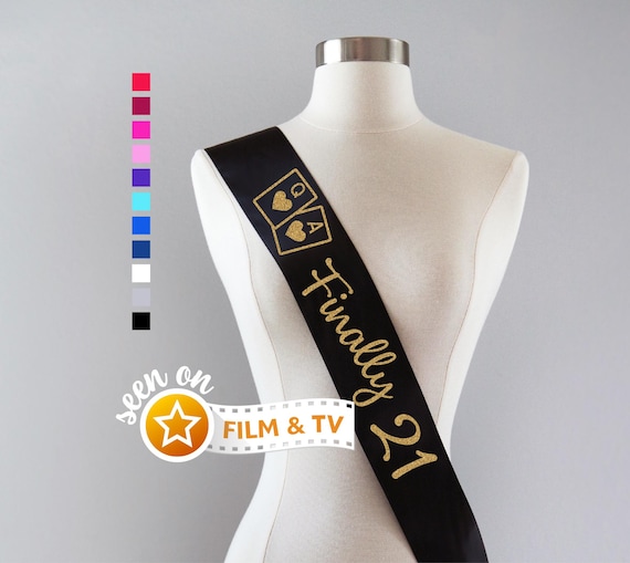 Finally 21 Party Sash | 21st birthday Gift For Her 21st Birthday Sash for Women, Vegas Birthday Sash Birthday Party, Custom Party Sash 21