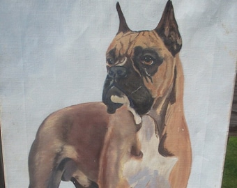 Male Boxer Dog Original Art