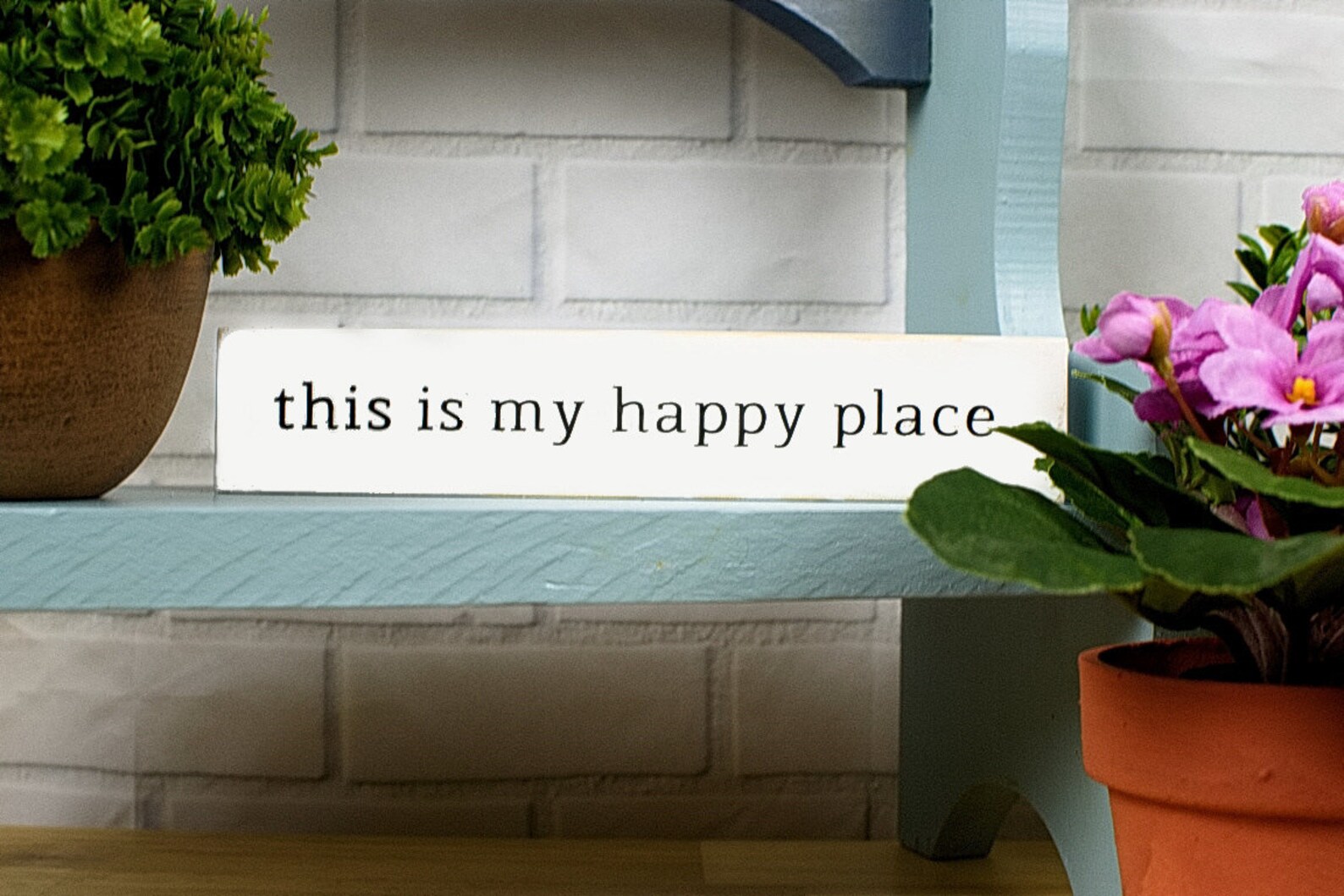 This is My Happy Place Wood Sign Mini Farmhouse Sign Happy Etsy
