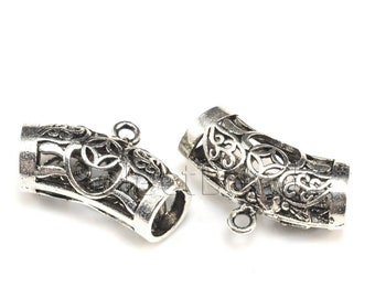 sterling silver bails - pendant bail - jewelry bails for pendants -jewelry making bails - filigree pendant bail - size 20x8mm -silver bail