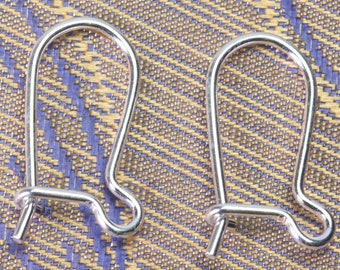Alambres para orejas de riñón, Pendientes en blanco, Ganchos para orejas de plata de ley, Hallazgos de pendientes de plata 925, Suministros de cuentas para pendientes, Hallazgos de joyería