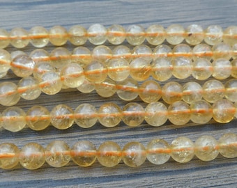natural citrine beads - yellow citrine gemstones - citrine beads supplies - natural stone beads supplies, stones for jewelry making -15 inch