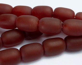 matte red carnelian barrel beads - natural carnelian beads - carnelian agate drum beads - red  gemstone -red semiprecious stone -15inch