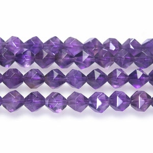 purple amthyst star beads - purple gemstone beads - natural gems beads - jewelry beads supplies - craft supplies - beading material