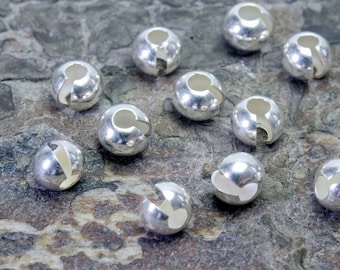 sterling silver crimp cover beads - crimp beads and covers - crimp cover beads -925 silver jewellery crimp beads - ending cover beads