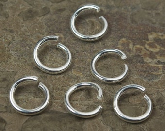 open jump rings - solid sterling silver jump ring - jewelry making jump rings - jewelry  jump ring  - silver jump ring- 4-12mm rings
