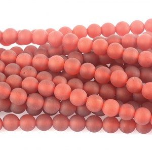 natural carnelian beads - red carnelian beads - red matte beads - red gemstone beads - jewelry beads and stones - round beads -4-14mm-15inch