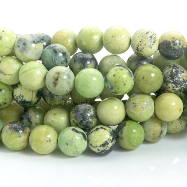 lemon chrysoprase beads - australian chrysoprase - Australian jade beads - yellow green stone beads - smooth round beads -size 4-14mm-15inch