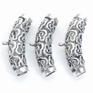 tube jewelry bails - sterling silver jewelry bails - sterling silver bails for pendants -bails for jewelry making - 27x7mm bail - 2pcs