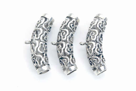 tube jewelry bails - sterling silver jewelry bails - sterling silver bails for pendants -bails for jewelry making - 27x7mm bail - 2pcs