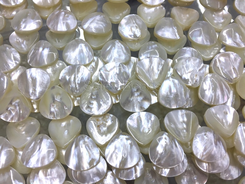 mother of pearl teardrop beads white shell briolette drop beads natural sea shell beads wholesale top drilled shell beads 15inch image 5