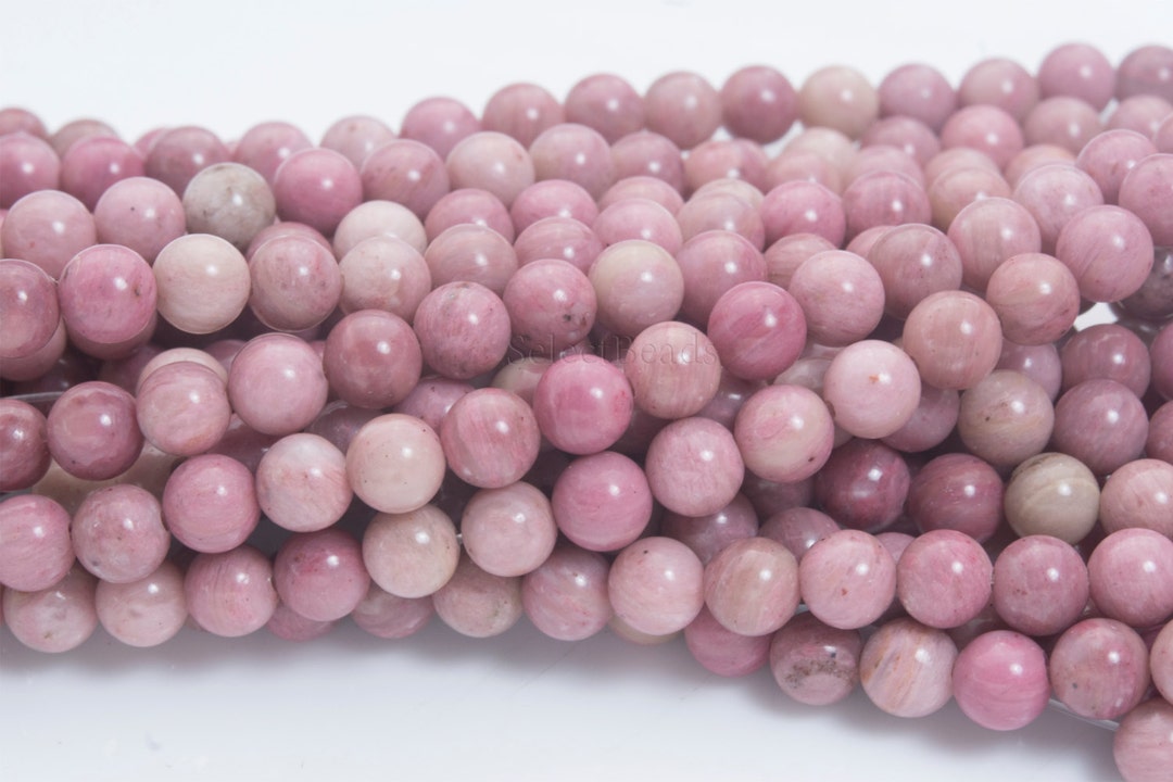 Pink Rhodonite Gemstone Beads Natural Pink Rhodonite Pink Stone Beads