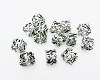 infinite beads - symbol beads - boundless beads - cord components - alloy beads -  inmeasurement beads - bracelet beads - 20 pcs