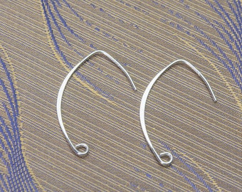 sterling silver earring components - 925 genuine silver ear hook - beading supplies - jewelry supplies - sterling silver findings