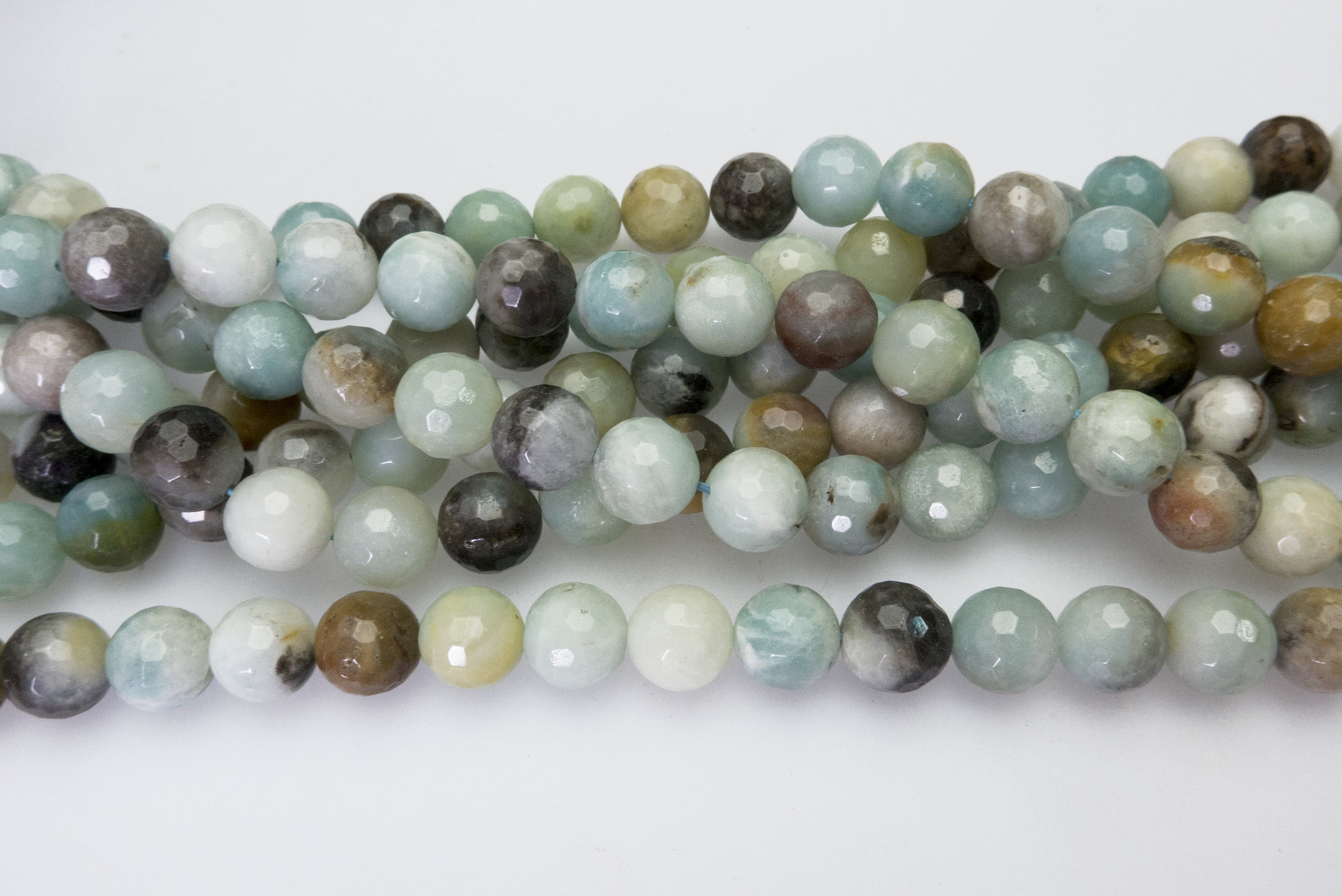 Rainbow amazonite beads faceted round gemstone beads Etsy