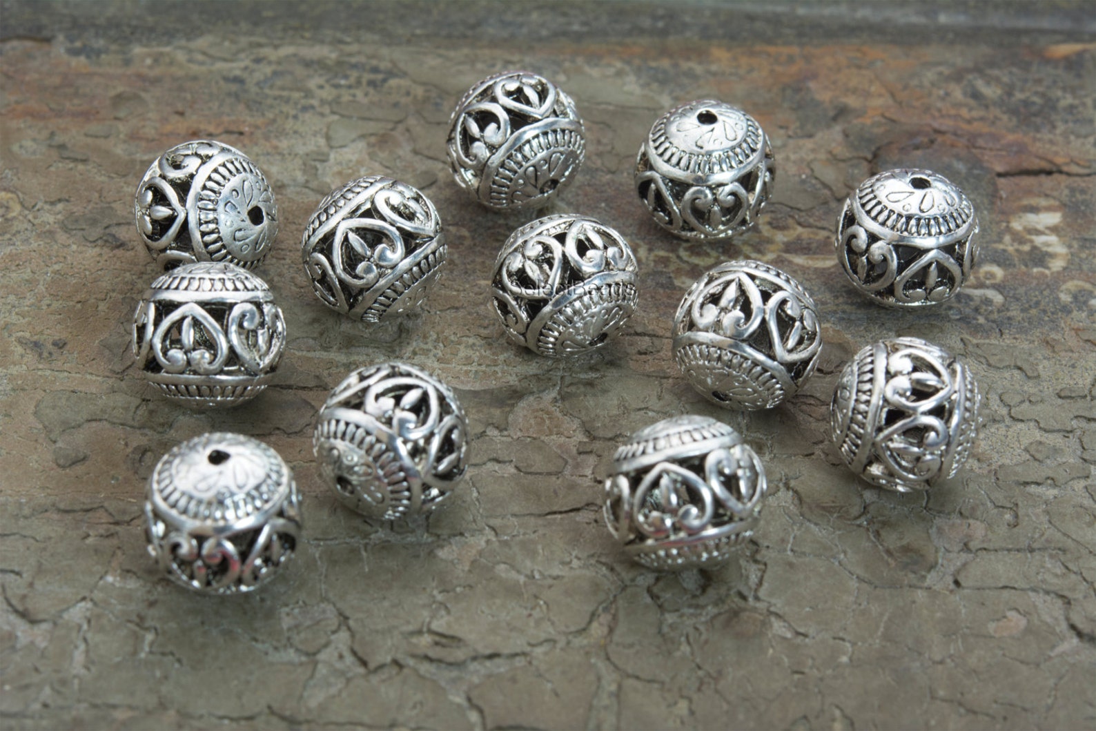 Heart Filigree Alloy Beads Filigree Metal Beads for Jewelry - Etsy