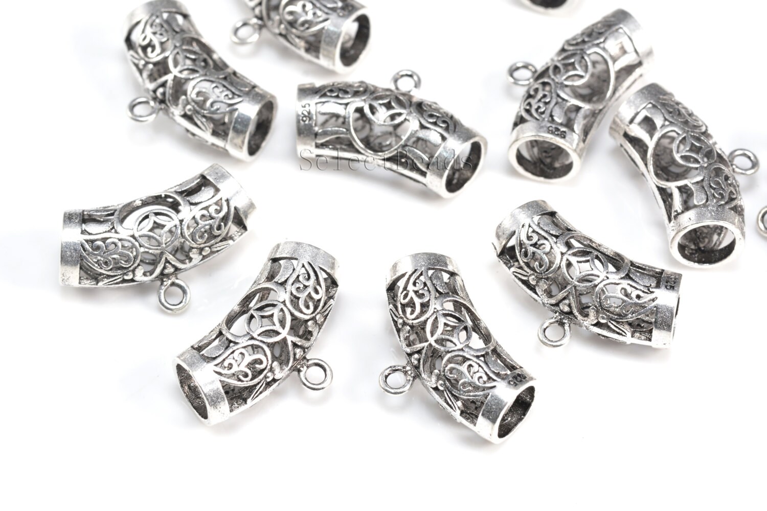 Sterling Silver Bails Pendant Bail Jewelry Bails for Etsy