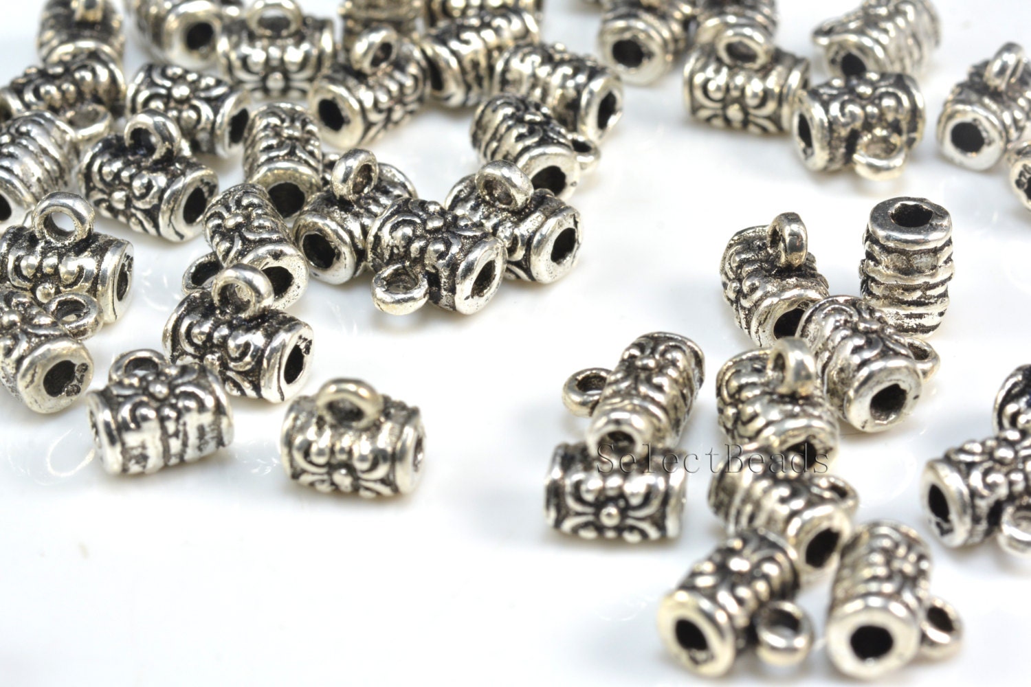 Small silver bails pendant necklace bail bali sterling Etsy