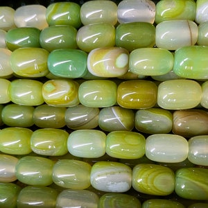 baby green agate barrel gemstone beads, light green drum jewelry beads, natural stone beads supplies,lime green beads