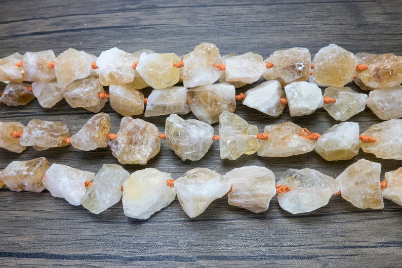 raw citrine nuggets beads chunky citrine beads yellow gemstone nuggets gemstone nugget beads yellow rough stone beads 15inch image 3