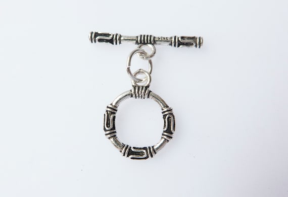 5 GENUINE STERLING SILVER 925 ROPE TOGGLE CLASPS